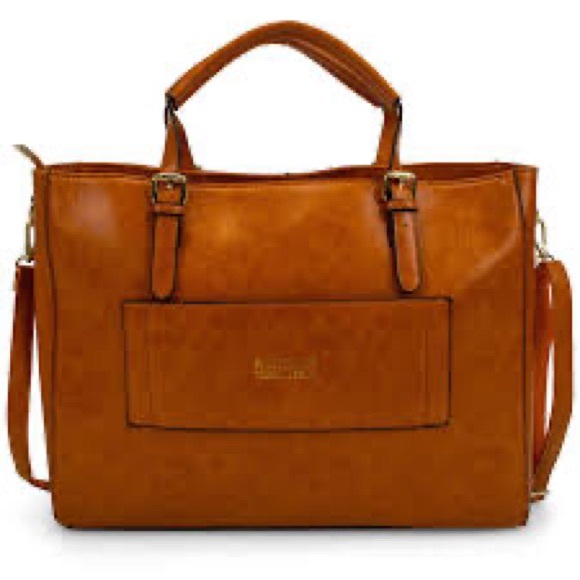 NWT BADGLEY MISCHKA Vegan Leather Bag Tote Crossbody removable strap - Picture 4 of 15